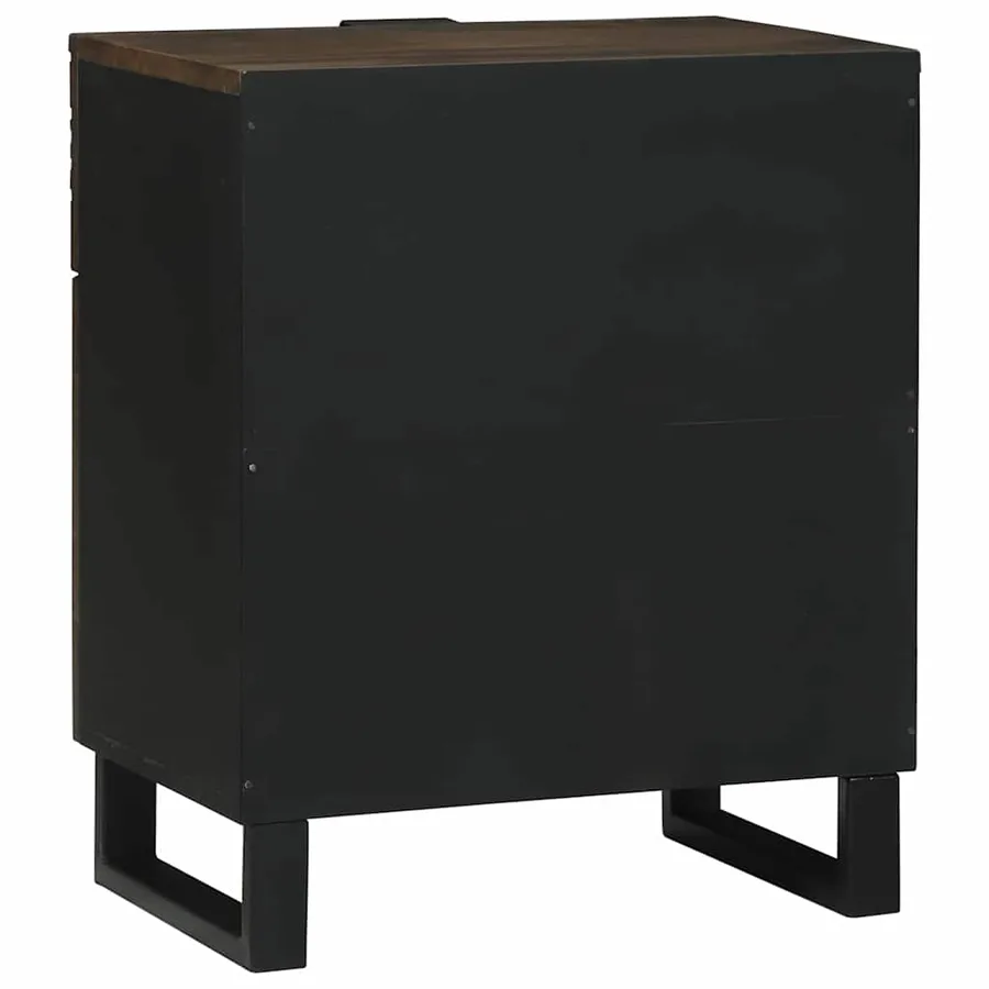 Table de chevet Noyer 50 x 33 x 60 cm Bois d'ingénierie - 5