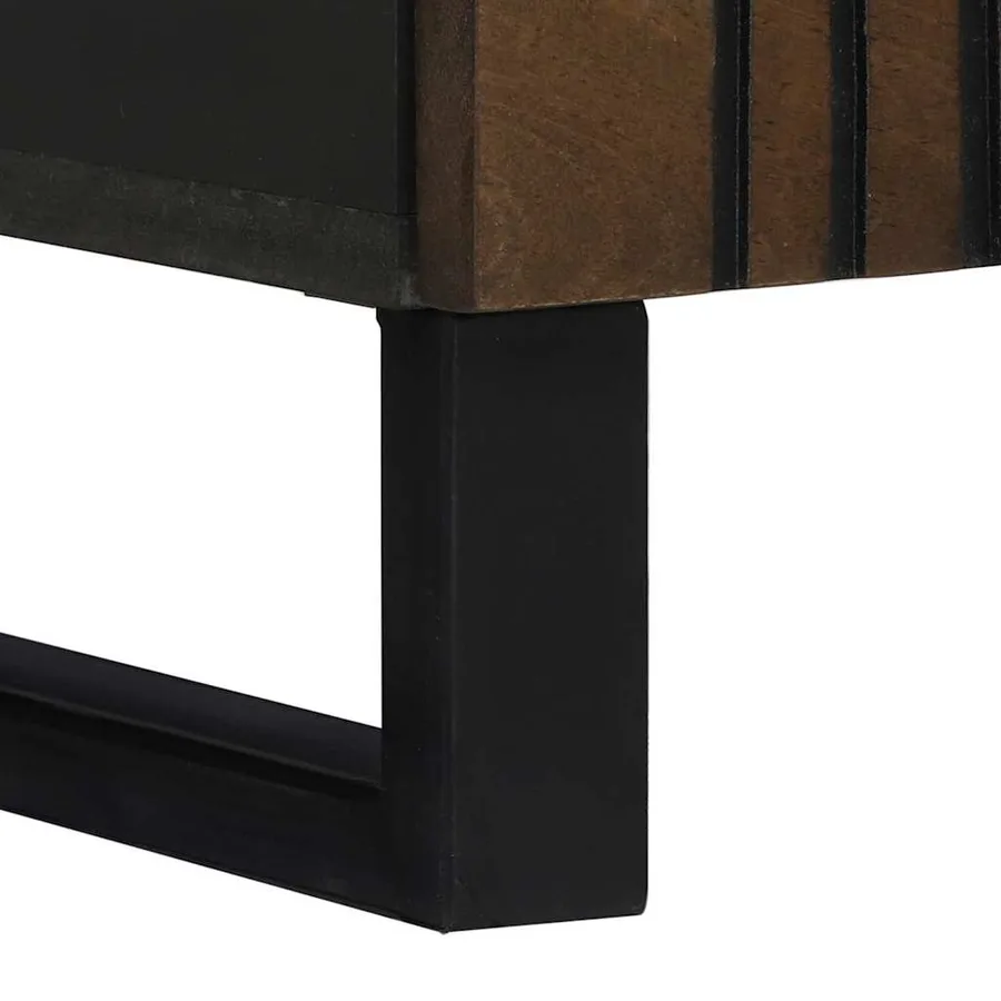Table de chevet Noyer 50 x 33 x 60 cm Bois d'ingénierie - 8