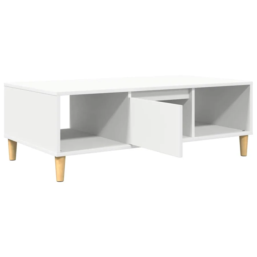 Table basse Blanc 102 x 55 x 35 cm Bois d'ingénierie - 5