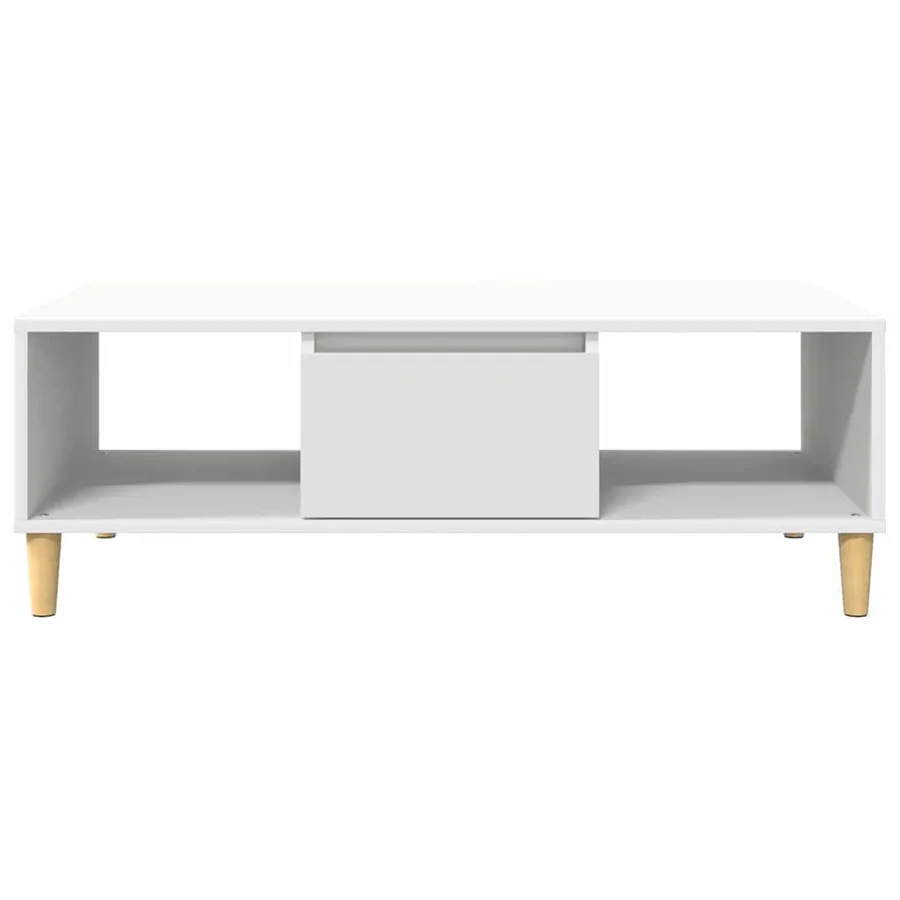 Table basse Blanc 102 x 55 x 35 cm Bois d'ingénierie - 6