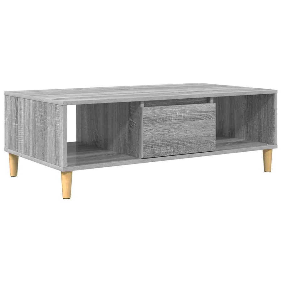 Table basse Gris Sonoma 102 x 55 x 35 cm Bois d'ingénierie - 2