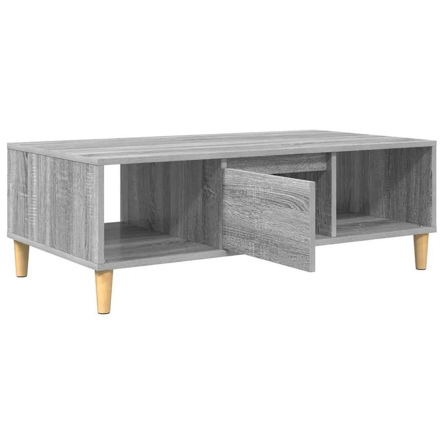 Table basse Gris Sonoma 102 x 55 x 35 cm Bois d'ingénierie - 5