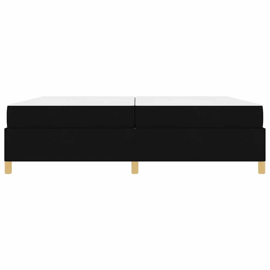 Cadre de lit avec matelas Noir 200 x 200 cm tissu - 7