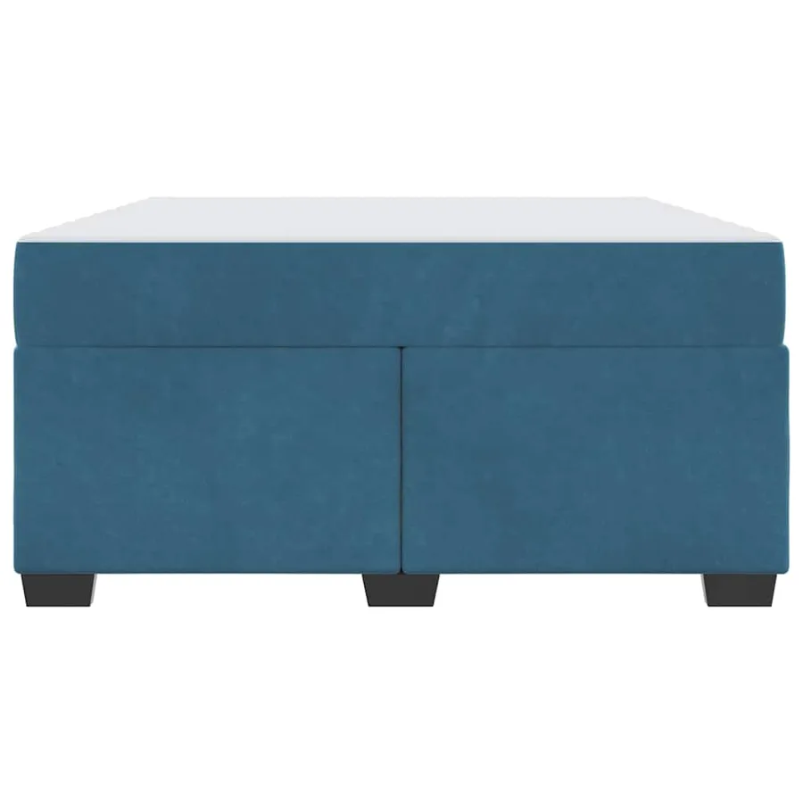 Cadre de lit avec matelas Bleu foncé 160 x 200 cm tissu - 5