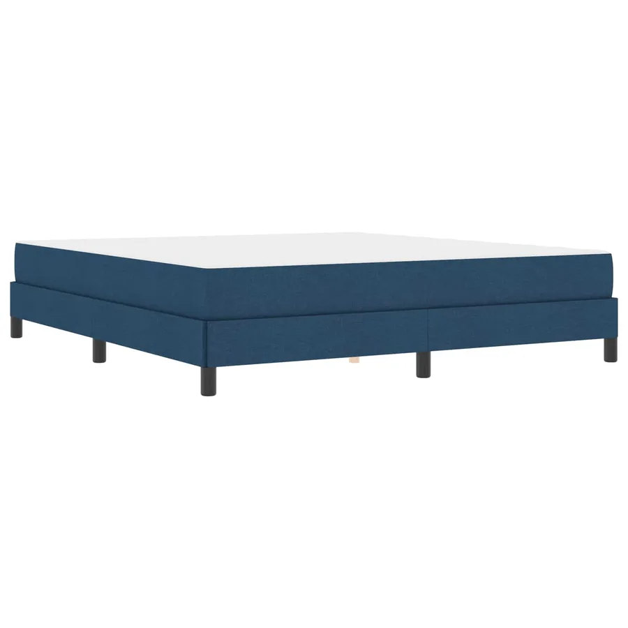 Lit à ressorts avec matelas Bleu 180 x 200 cm tissu - 4