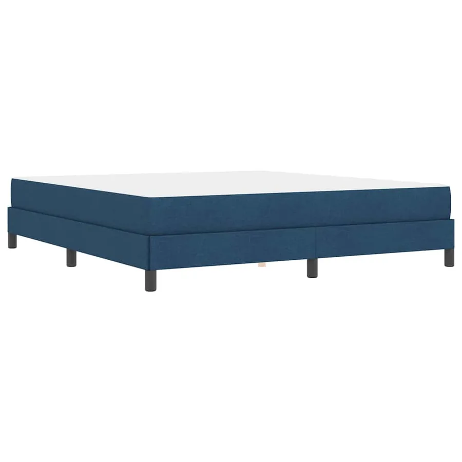 Lit à ressorts avec matelas Bleu 180 x 200 cm tissu - 9