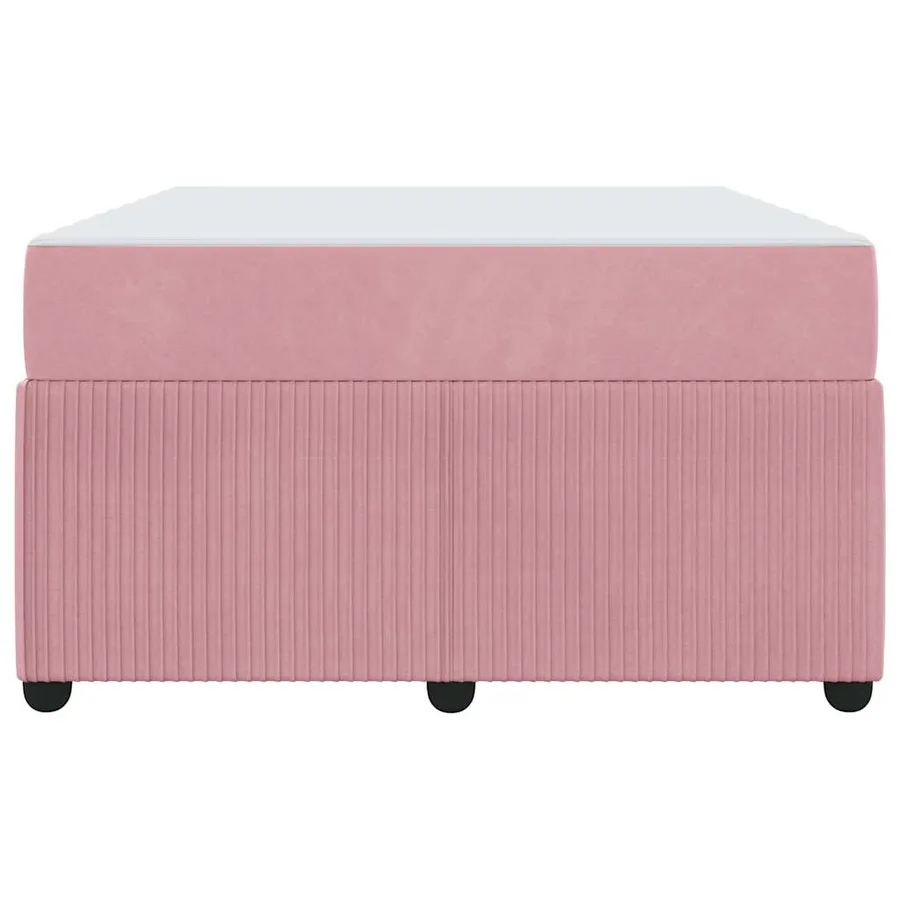 Cadre de lit avec matelas Rose 120 x 190 cm tissu - 5
