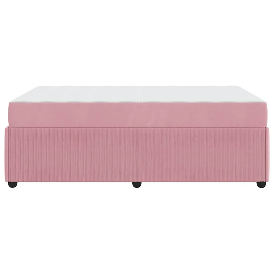 Cadre de lit avec matelas Rose 120 x 190 cm tissu - 6