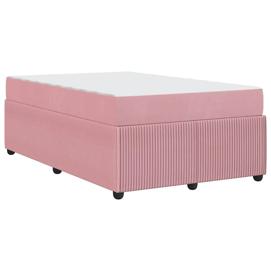Cadre de lit avec matelas Rose 120 x 190 cm tissu - 7