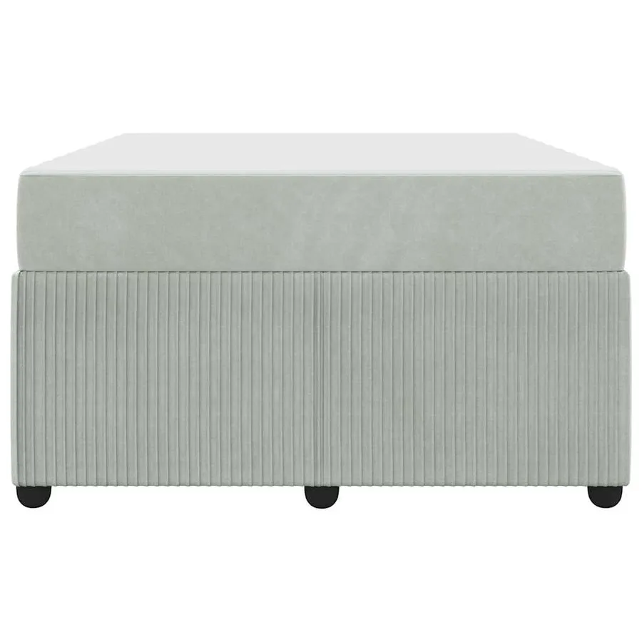 Cadre de lit avec matelas Gris clair 120 x 190 cm tissu - 5