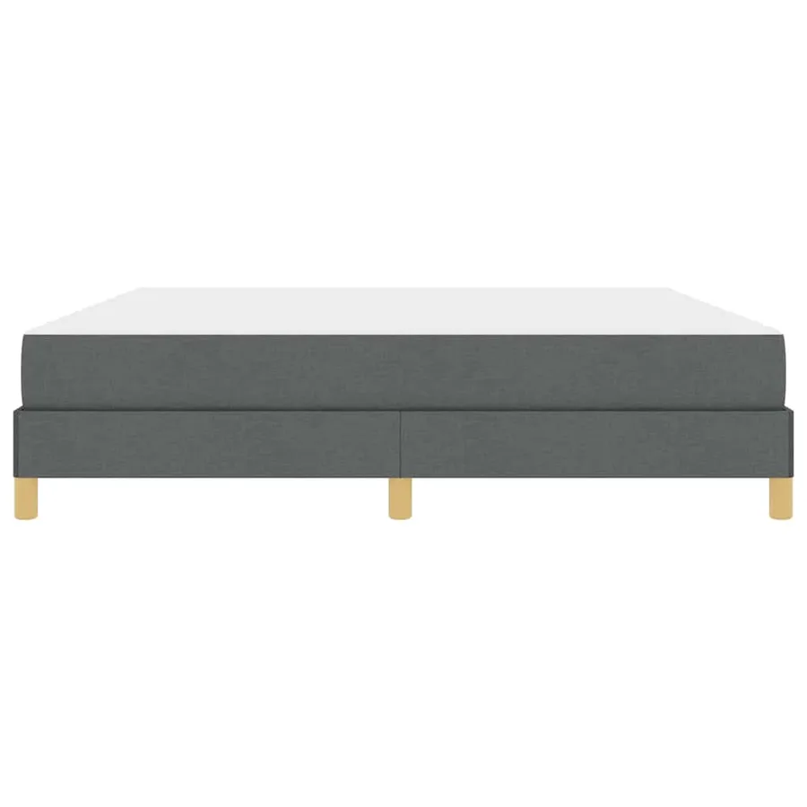 Lit à ressorts avec matelas Gris foncé 180 x 200 cm tissu - 7