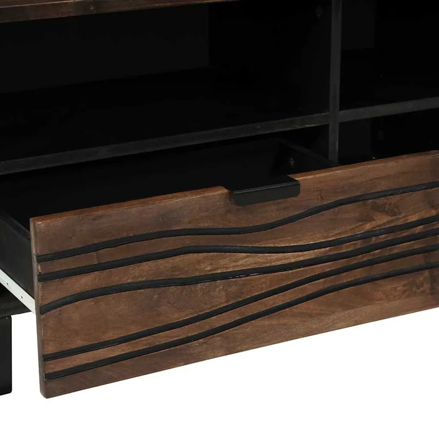 Unites TV avec tiroir Noyer 80 x 33 x 46 cm Bois d'ingénierie - 7