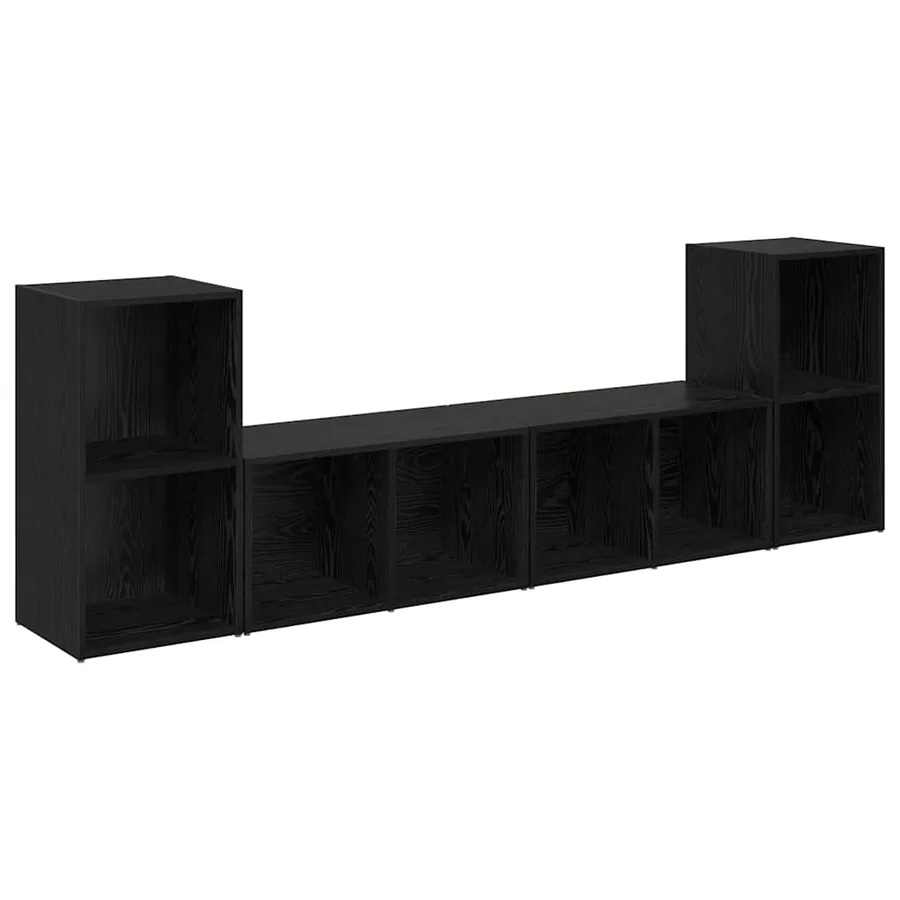 Ensemble meuble TV 4 pcs Chêne noir 37 x 37 x 72 cm - 2