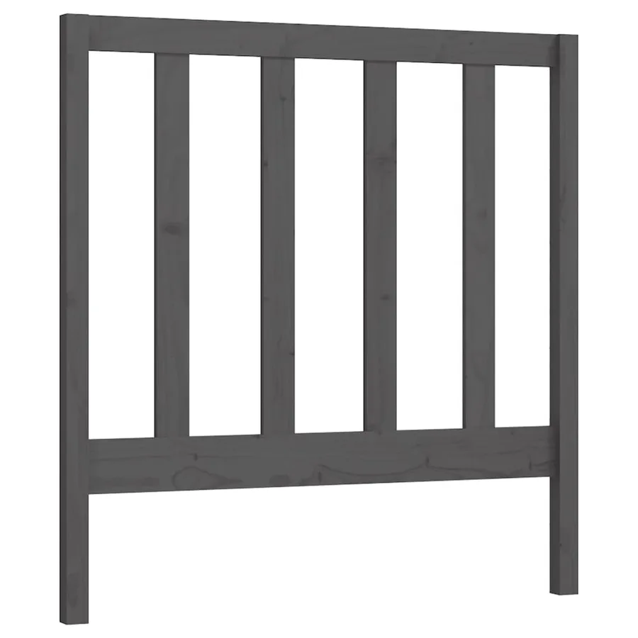 Tête de lit Gris 95x4x100 cm Bois massif de pin - 2