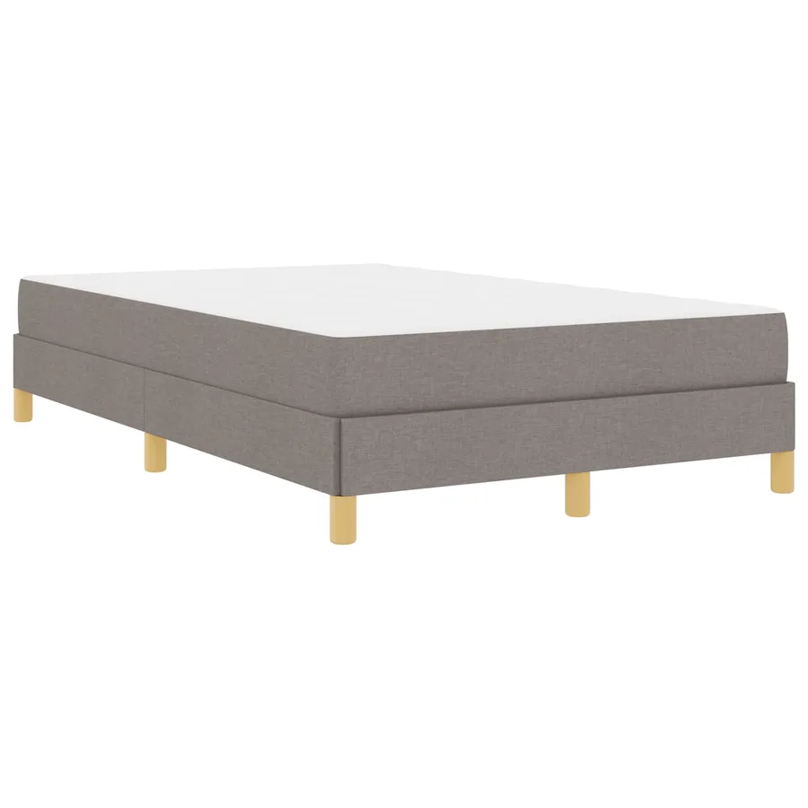 Lit à ressorts avec matelas Taupe 120 x 190 cm tissu - 2
