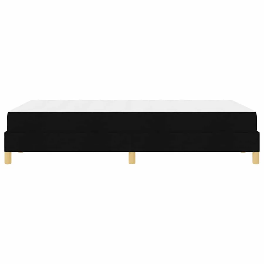 Lit à ressorts avec matelas Noir 120 x 190 cm tissu - 6