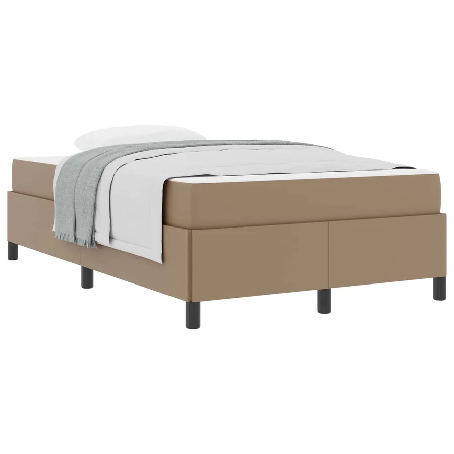 Cadre de lit avec matelas Cappuccino 120 x 190 cm tissu - 2