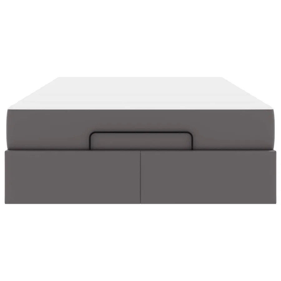 Cadre de lit avec matelas Autre 2 pcs Gris PVC - 6