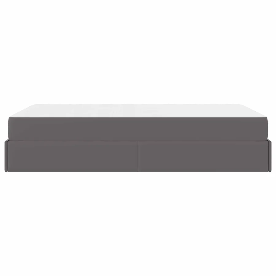 Cadre de lit avec matelas Autre 2 pcs Gris PVC - 7