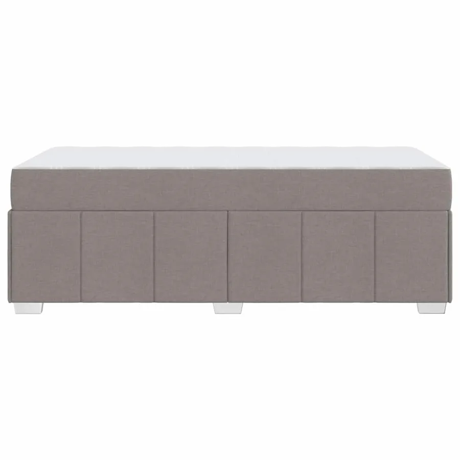 Cadre de lit avec matelas Taupe 120 x 190 cm tissu - 6