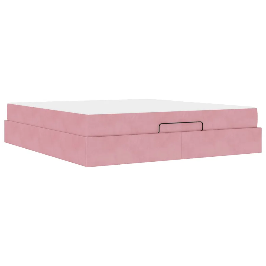 Cadre de lit avec matelas 2 pcs Rose Velours - 4
