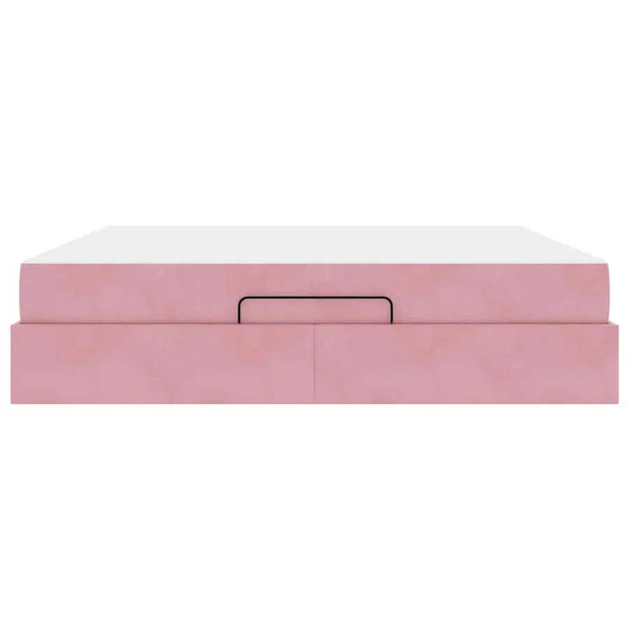 Cadre de lit avec matelas 2 pcs Rose Velours - 7