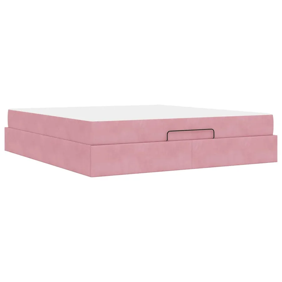 Cadre de lit avec matelas 2 pcs Rose Velours - 9
