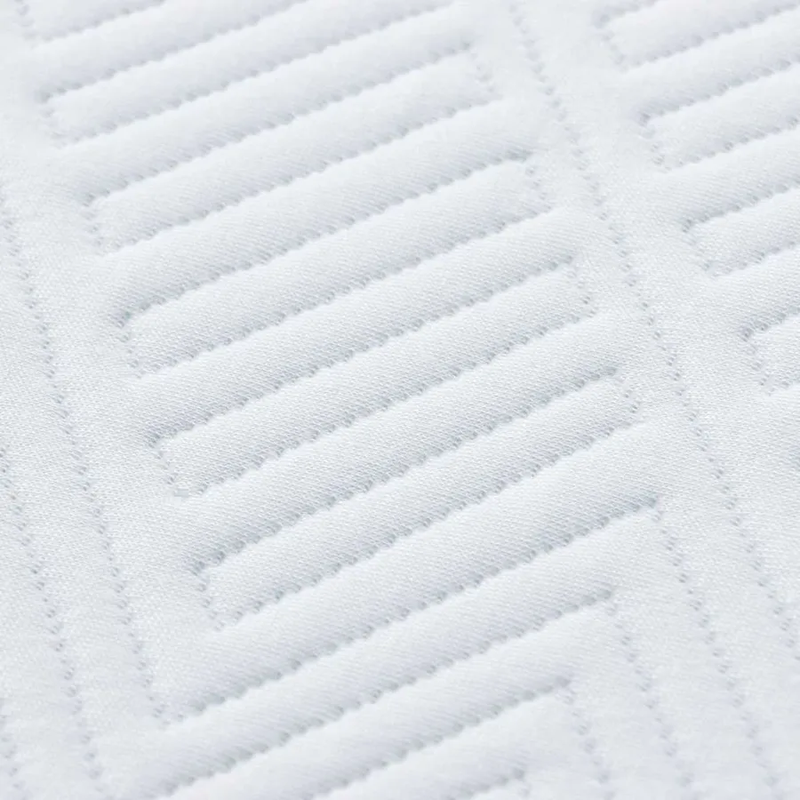 Matelas Blanc et Bleu 140 x 190 cm Tissu jacquard - 10