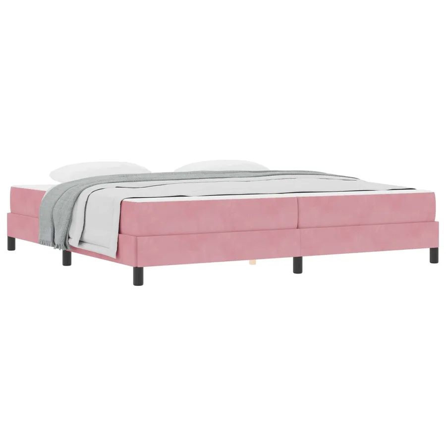 Lit à ressorts avec matelas Rose 200 x 220 cm tissu - 2
