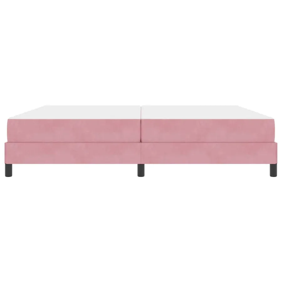 Lit à ressorts avec matelas Rose 200 x 220 cm tissu - 5
