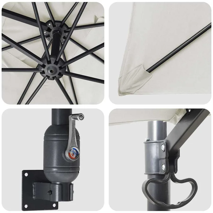 Parasol de jardin Sable 248,5 x 247,5 x 160 cm - 7