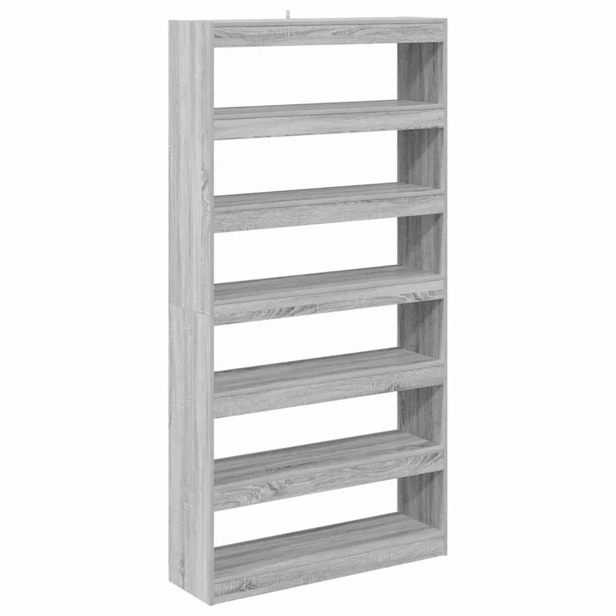 Bibliothèque Gris Sonoma 100 x 30 x 198 cm Bois d'ingénierie - 2