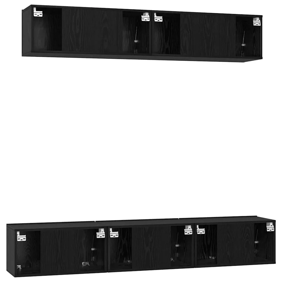Ensemble meuble TV 5 pcs Chêne noir Bois d'ingénierie - 10