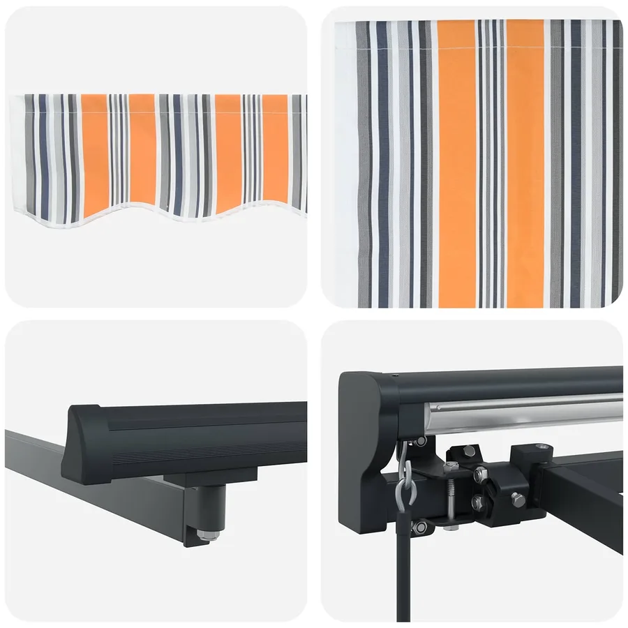 Cadre d'auvent Bleu et Orange 400 × 300 cm - 6