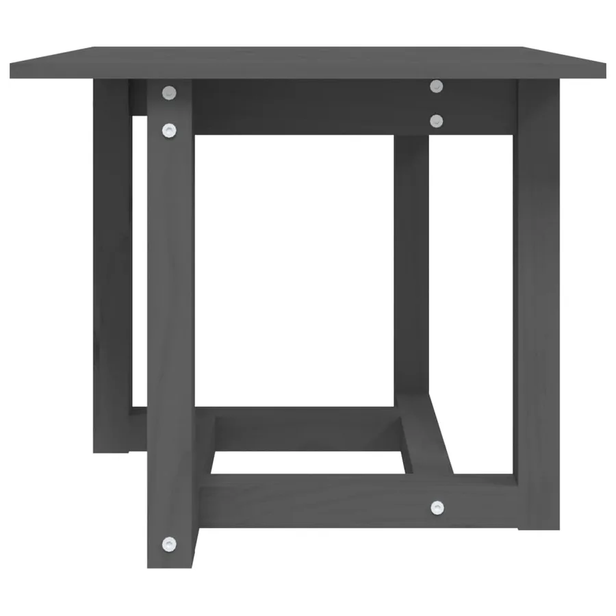 Table basse Gris 50x50x45 cm Bois massif de pin - 3