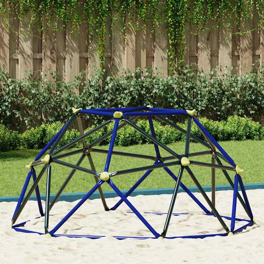 Dôme d'escalade pour enfants Bleu 6 pieds sans glissière Acier