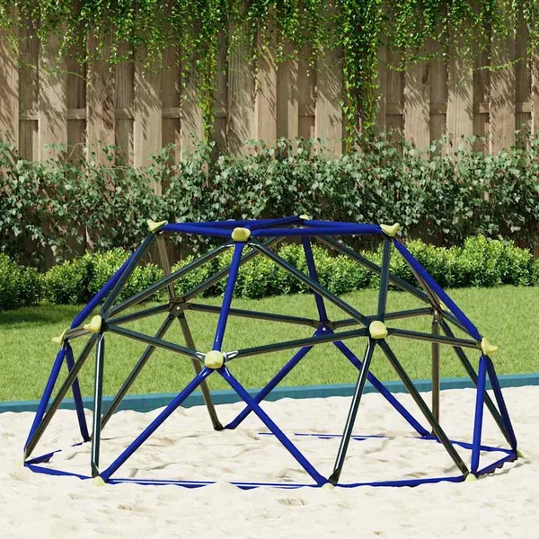 Dôme d'escalade pour enfants Bleu 6 pieds sans glissière Acier