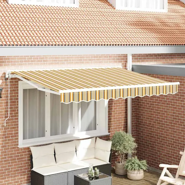 Cadre d'auvent Jaune et Gris 350 x 200 cm