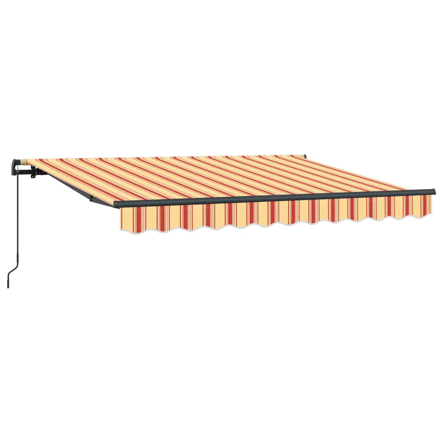 Auvent Rétractable Jaune 350 x 200 cm tissu - 2
