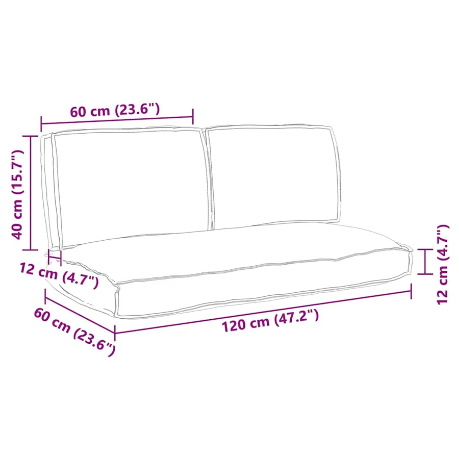 Ensemble de coussins 3 pcs Gris Tissu Oxford - 13