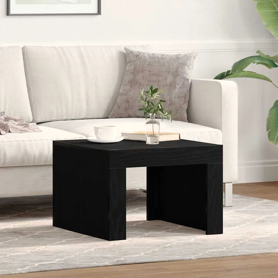 Table basse Chêne noir 50 x 50 x 35 cm Bois d'ingénierie