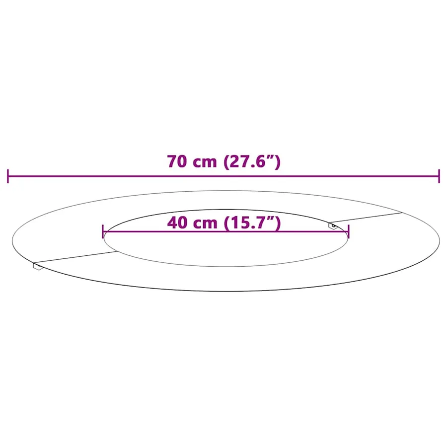 adapté pour anneaux d'arbre plats 5 pc Argent Ø40/70 cm - 10