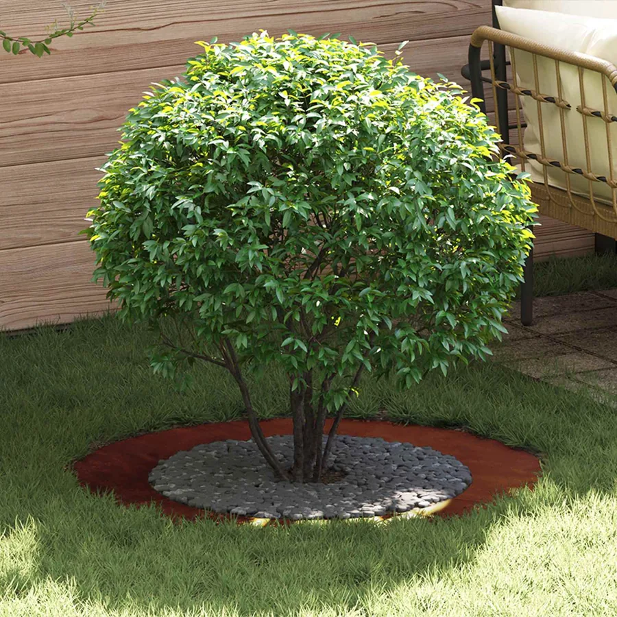 adapté pour anneau d'arbre plat Rouillé Ø60/90 cm
