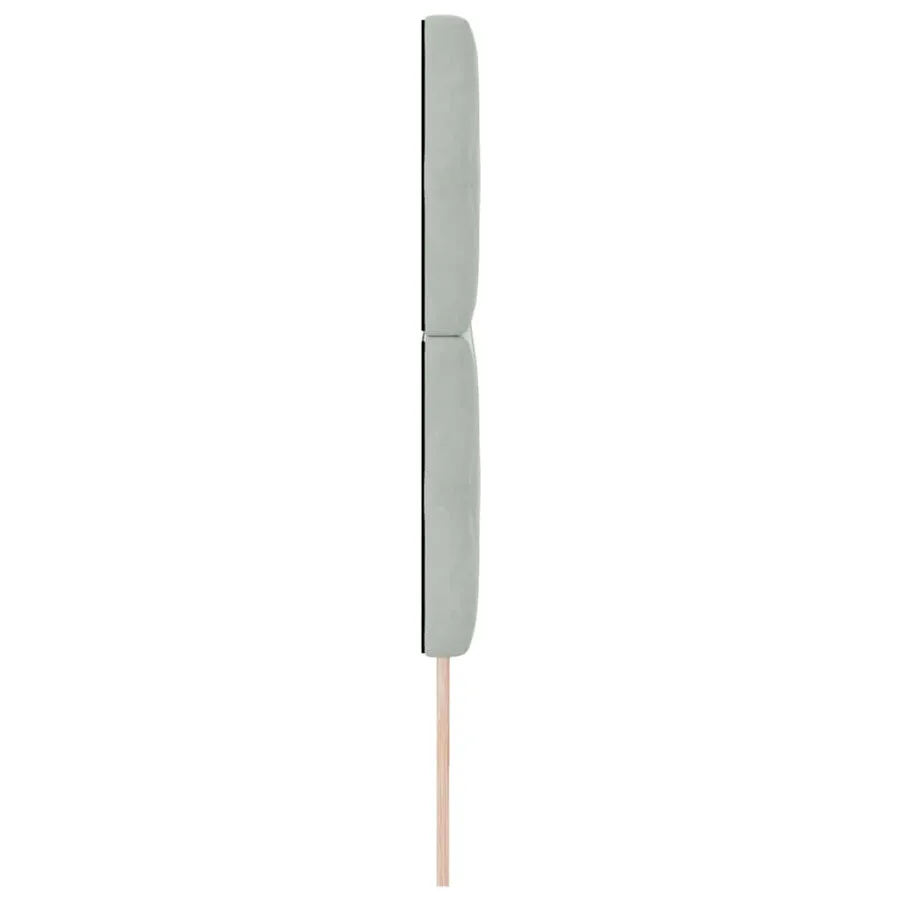 Tête de lit Gris clair 200 cm Velours - 5