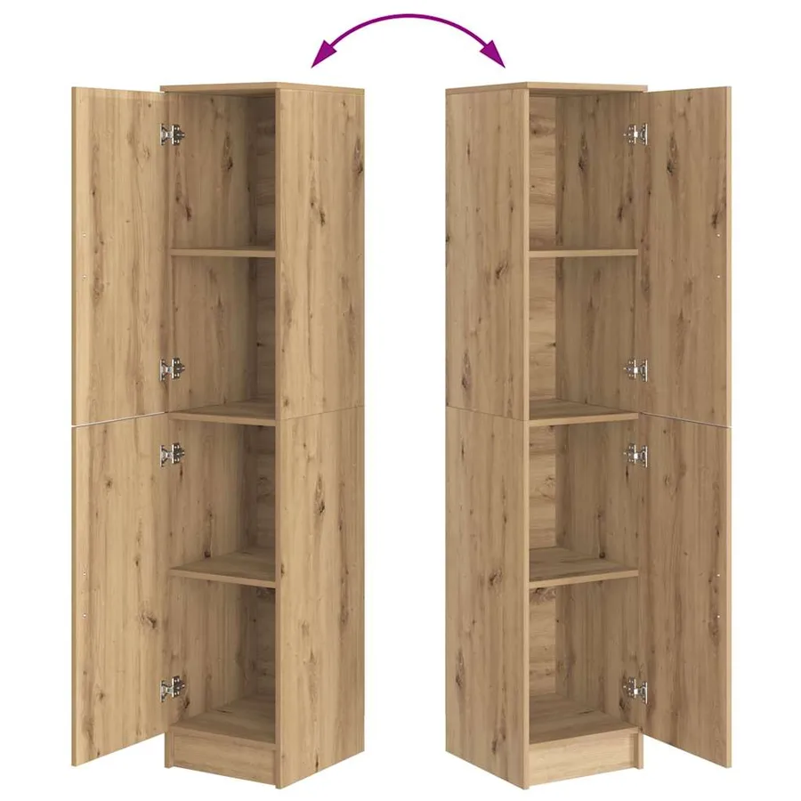 Haut Armoire Chêne artisanal 35 x 39 x 168 cm - 11