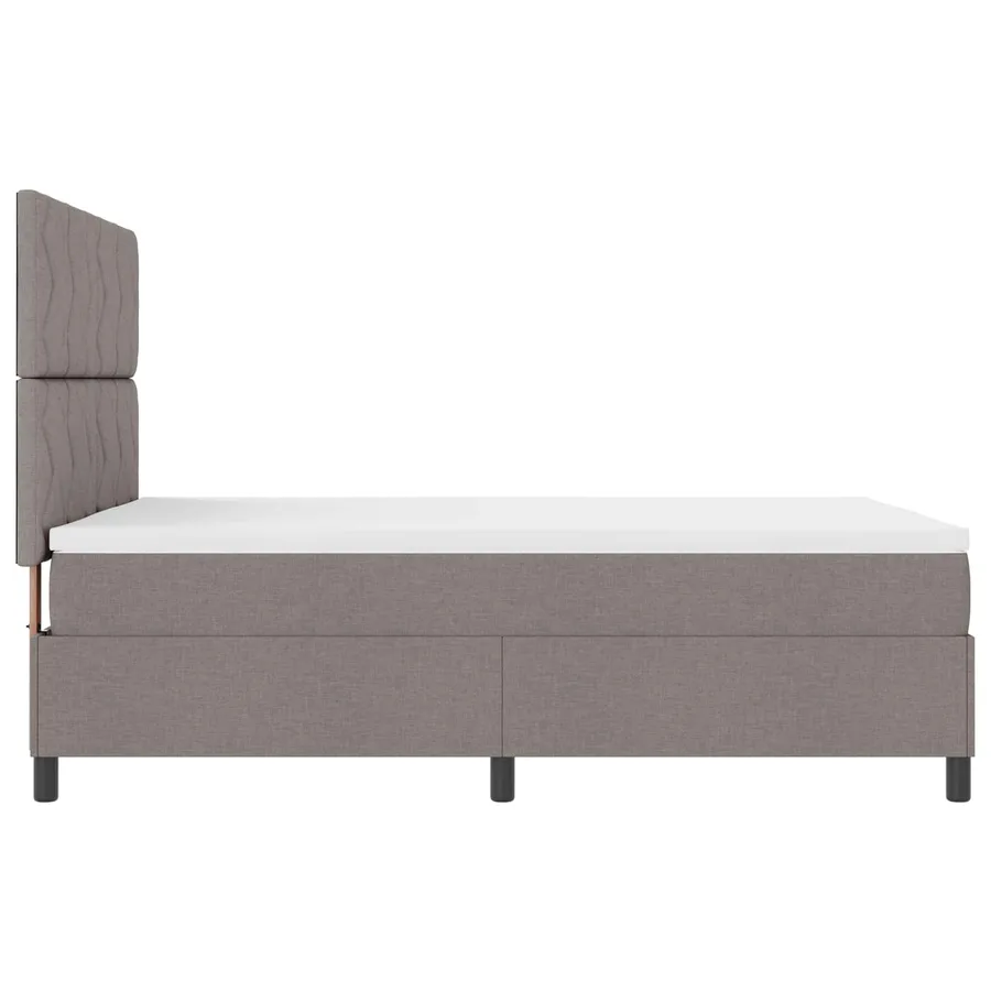 Lit à ressorts avec bandes LED Taupe 160 x 200 cm tissu - 4