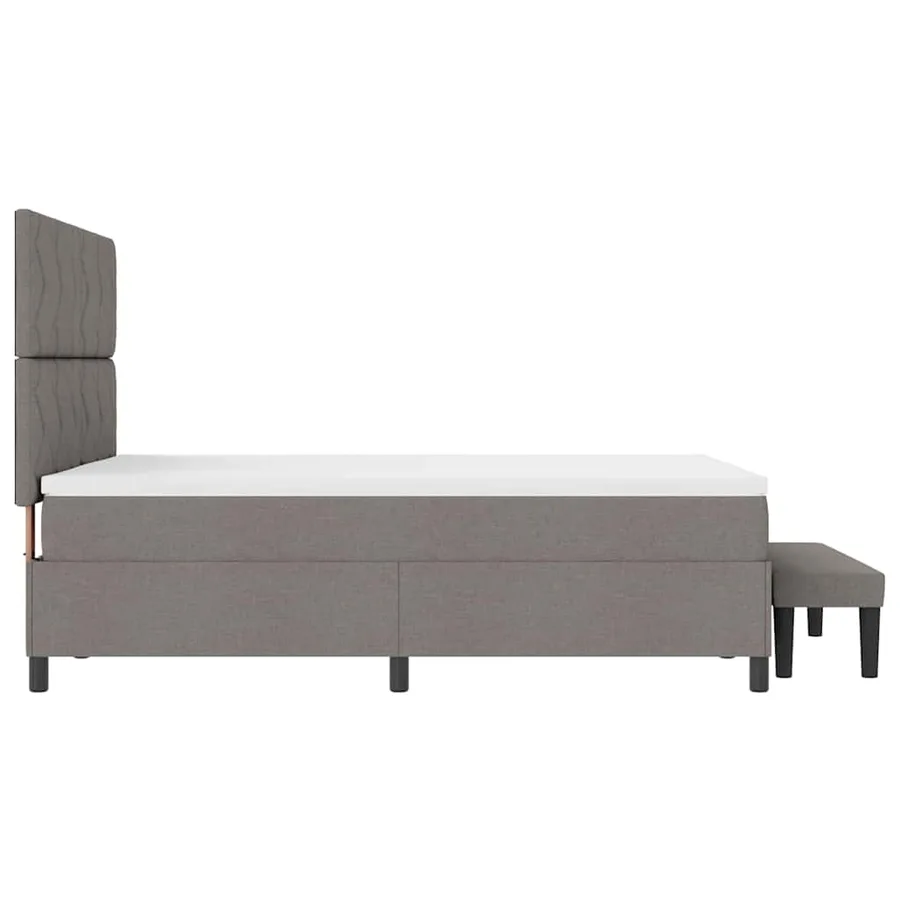Lit à ressorts avec tête de lit Taupe 160 x 200 cm tissu - 9