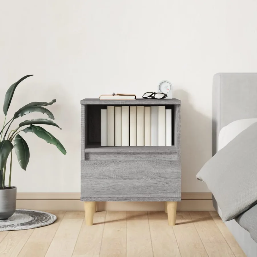 Tables de chevet 2 pcs Sonoma gris 40x35x50 cm - 3