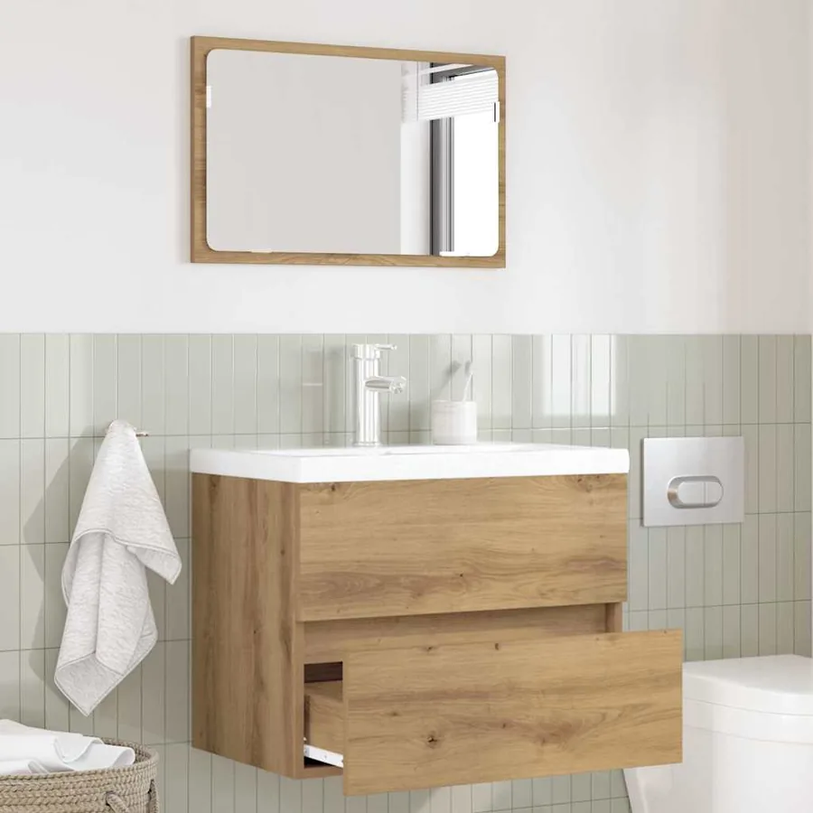 Ensemble de mobilier de salle de bain 2 pc Chêne artisanal