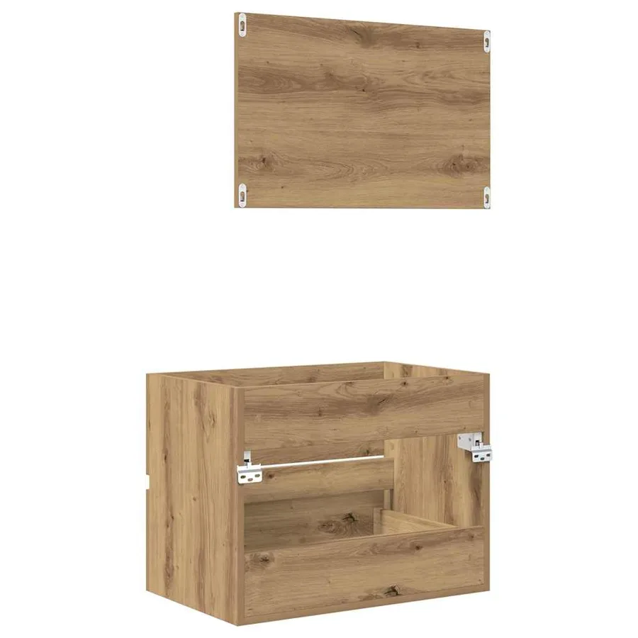 Ensemble de mobilier de salle de bain 2 pc Chêne artisanal - 8